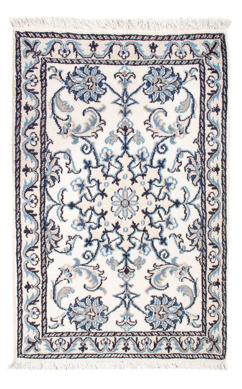 Tapis persan - Nain - Royal - 90 x 60 cm - crème