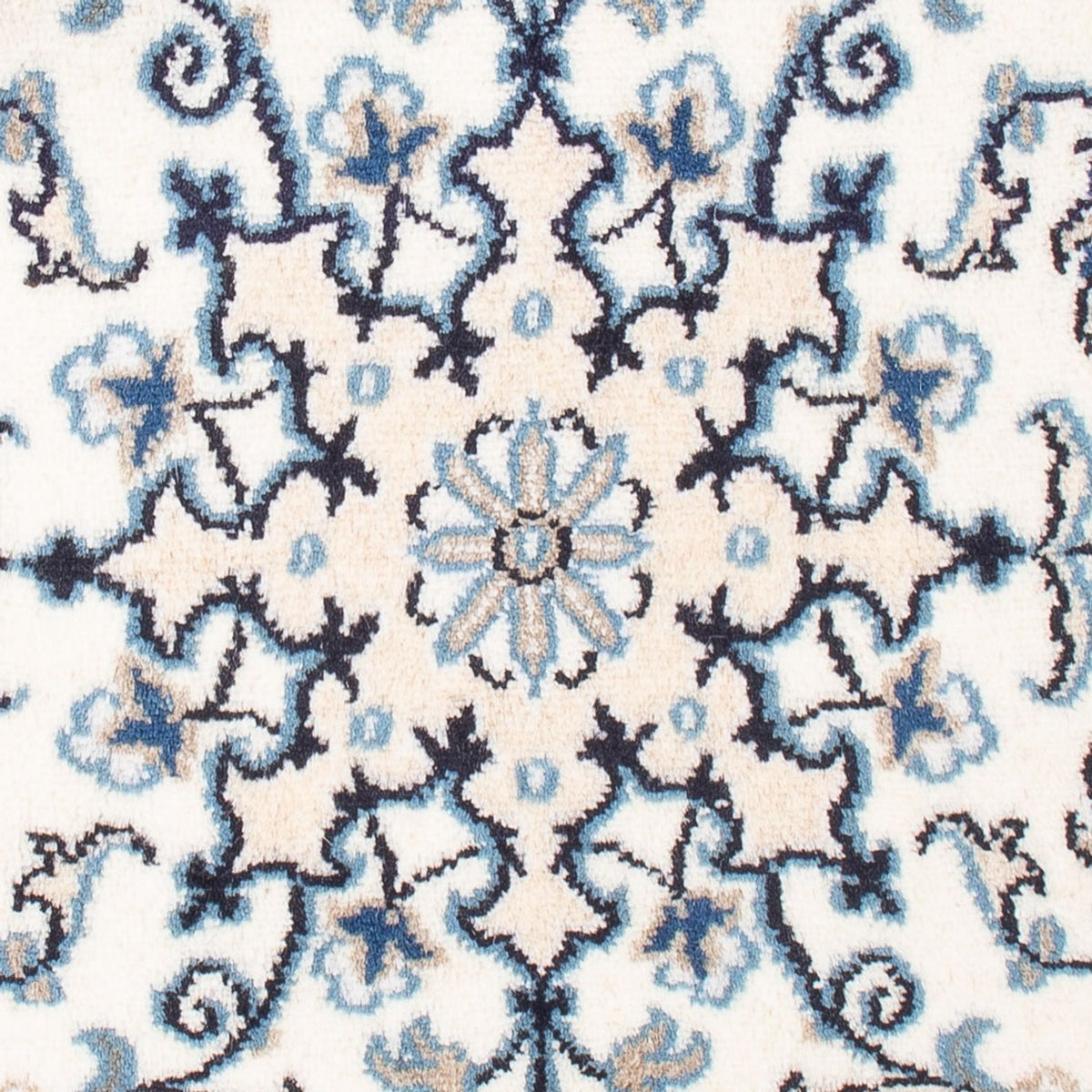 Tapis persan - Nain - Royal - 90 x 60 cm - crème