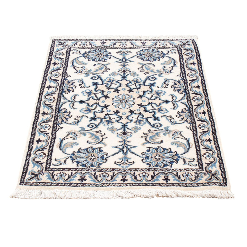 Tapis persan - Nain - Royal - 90 x 60 cm - crème