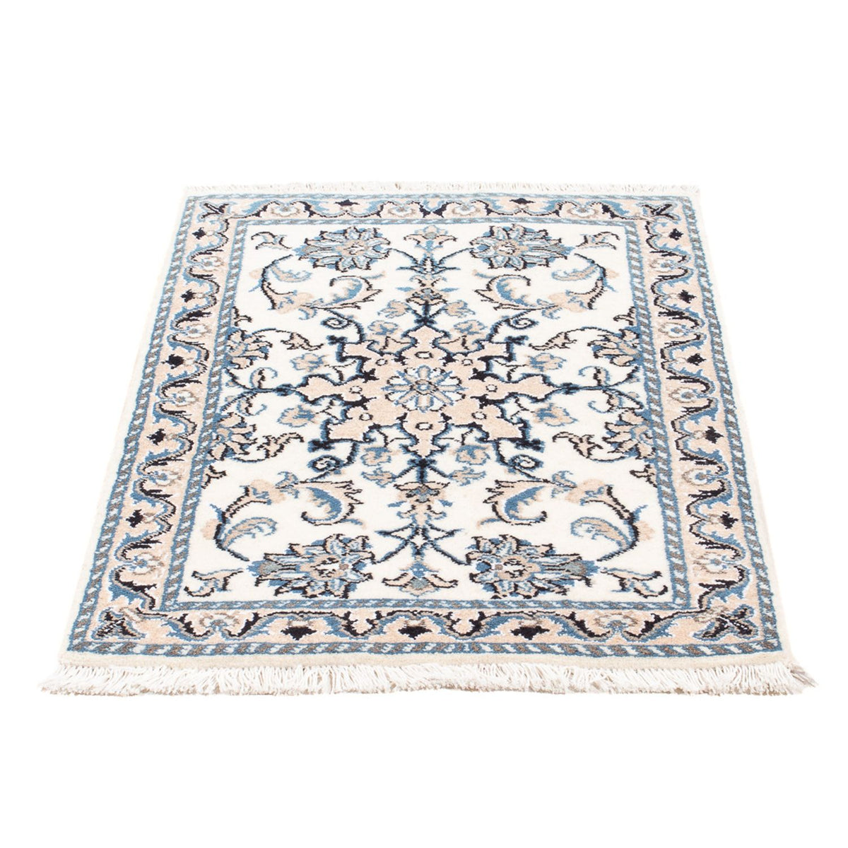 Tapis persan - Nain - Royal - 90 x 60 cm - crème