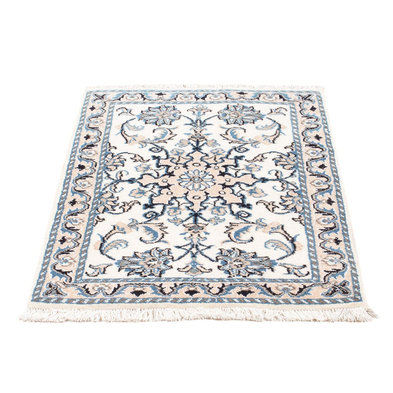 Tapis persan - Nain - Royal - 90 x 60 cm - crème