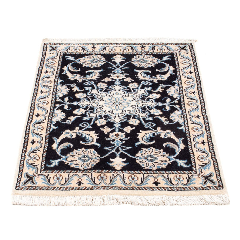 Tapis persan - Nain - Royal - 90 x 60 cm - bleu foncé