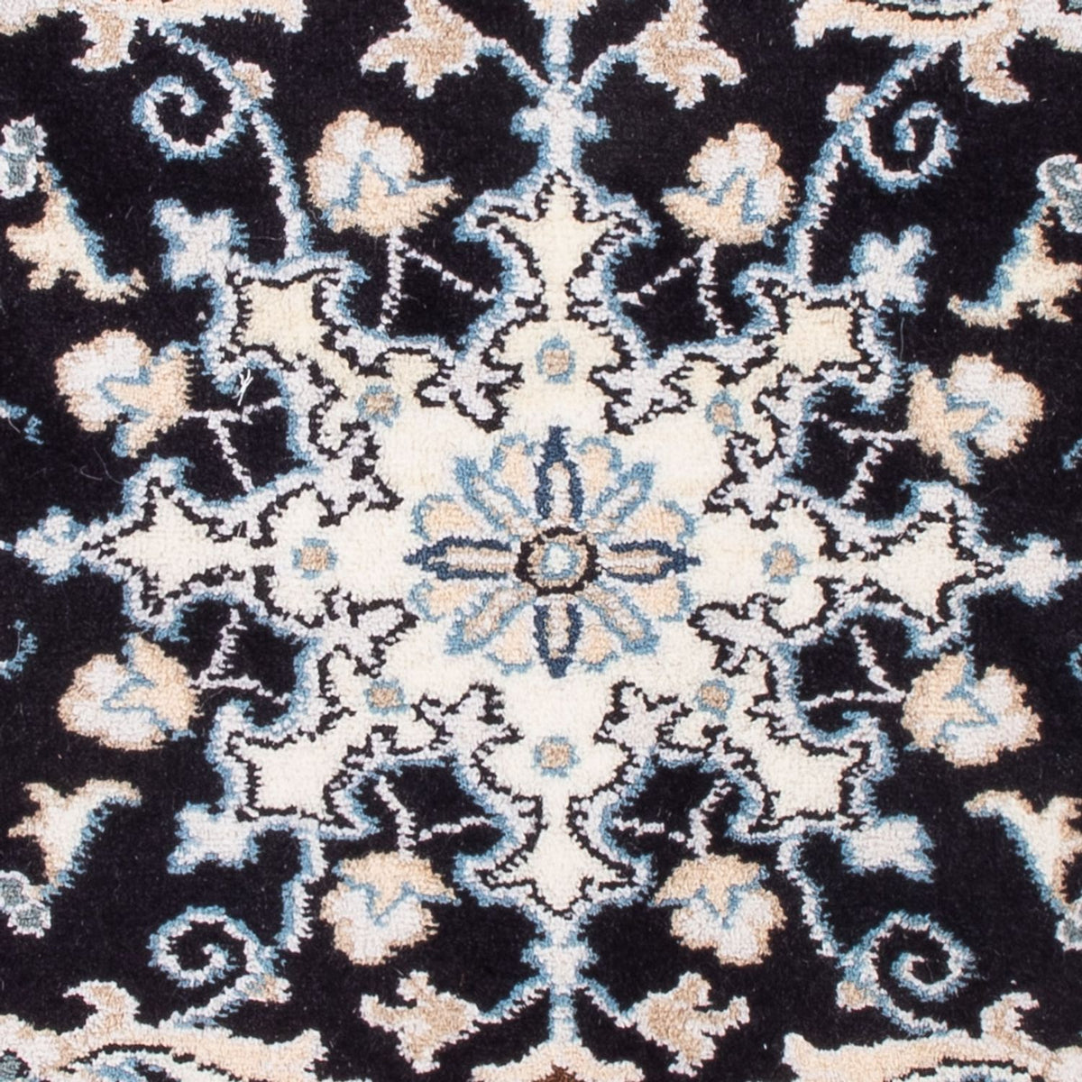 Tapis persan - Nain - Royal - 90 x 60 cm - bleu foncé