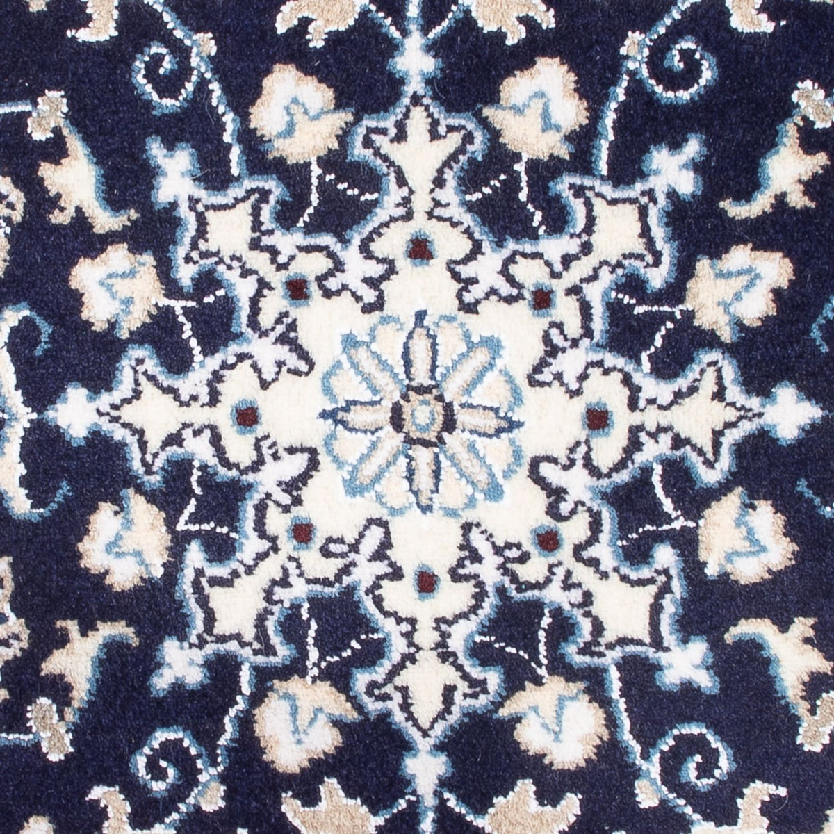 Tapis persan - Nain - Royal - 90 x 60 cm - bleu foncé