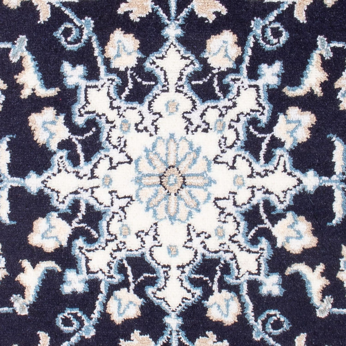 Tapis persan - Nain - Royal - 90 x 60 cm - bleu foncé