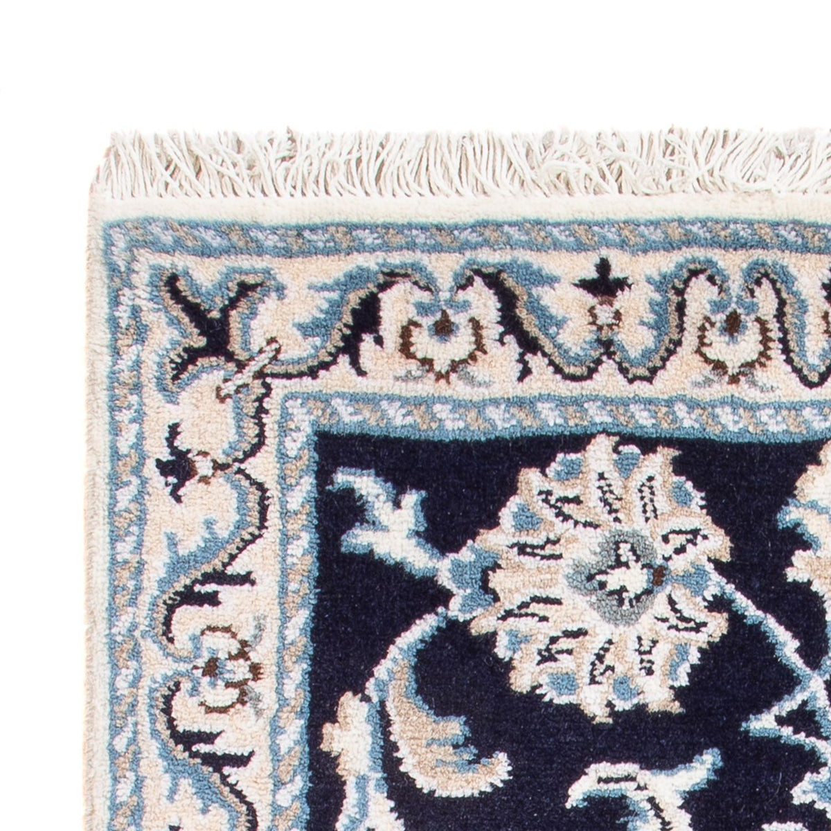 Tapis persan - Nain - Royal - 90 x 60 cm - bleu foncé