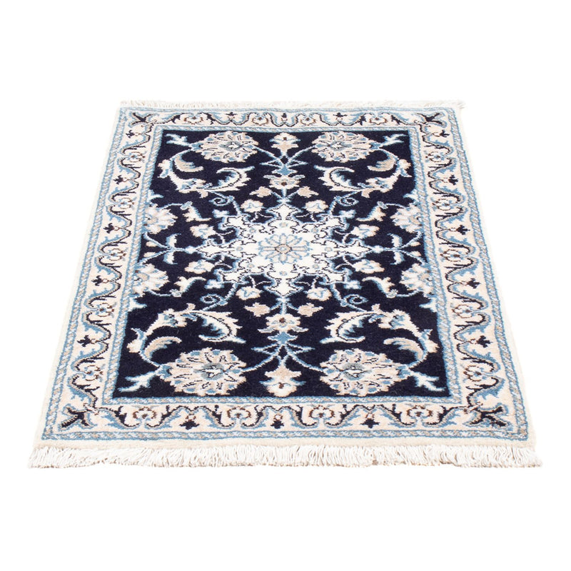 Tapis persan - Nain - Royal - 90 x 60 cm - bleu foncé