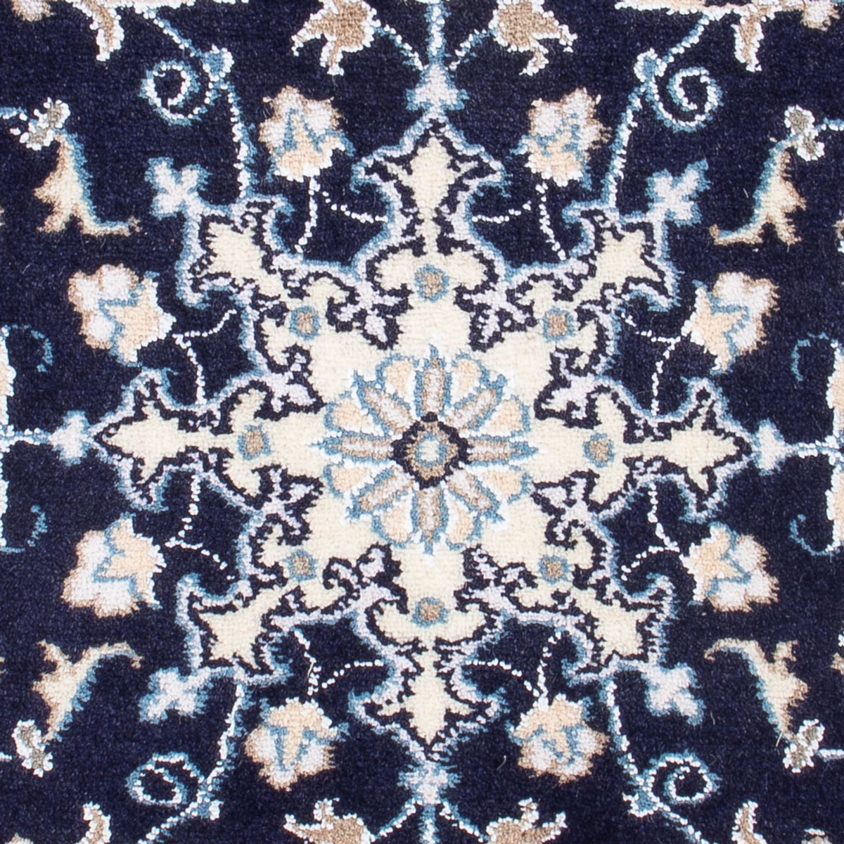 Tapis persan - Nain - Royal - 90 x 60 cm - bleu foncé