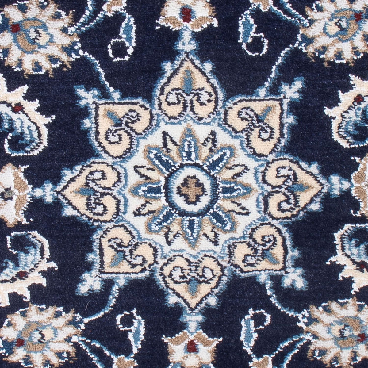 Tapis persan - Nain - Royal - 90 x 60 cm - bleu foncé