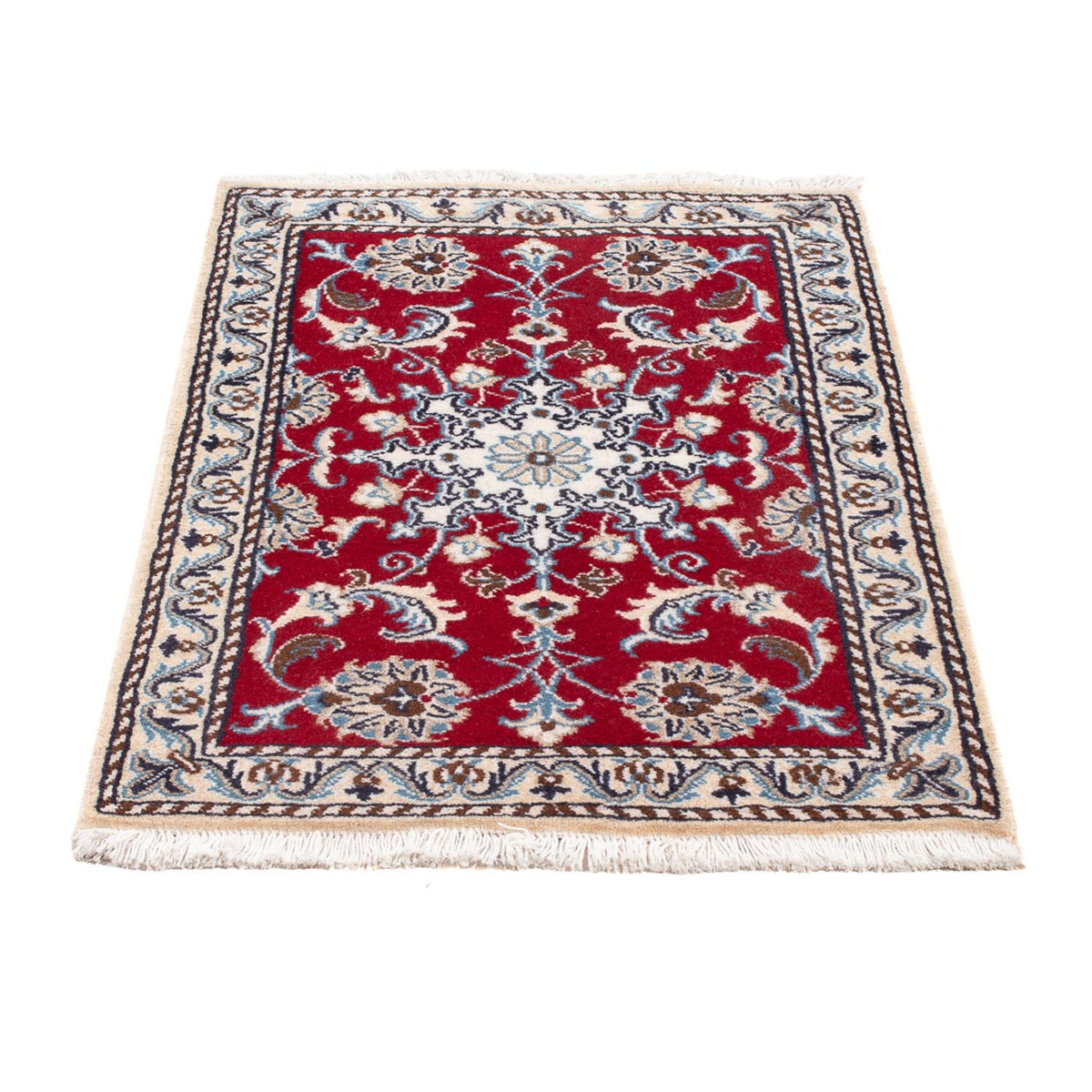 Tapis persan - Nain - Royal - 90 x 60 cm - rouge
