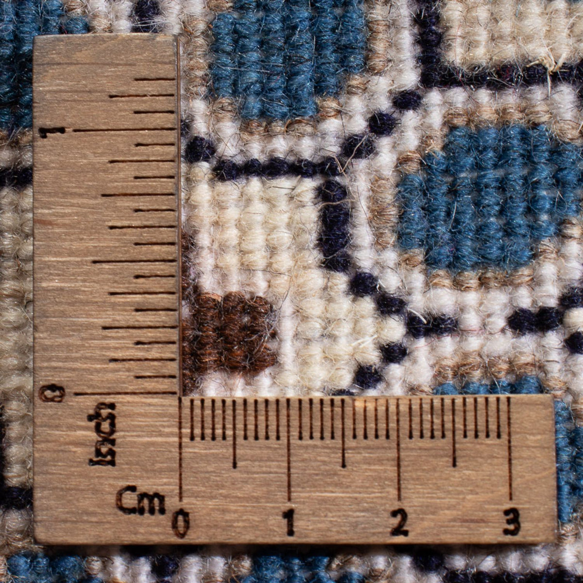 Tapis persan - Nain - Royal - 60 x 40 cm - bleu foncé