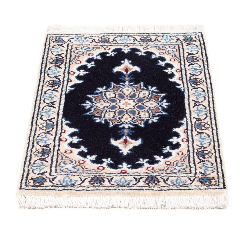 Tapis persan - Nain - Royal - 60 x 40 cm - bleu foncé