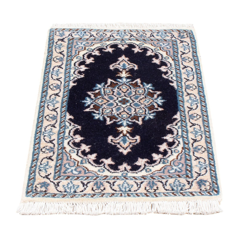 Tapis persan - Nain - Royal - 60 x 40 cm - bleu foncé