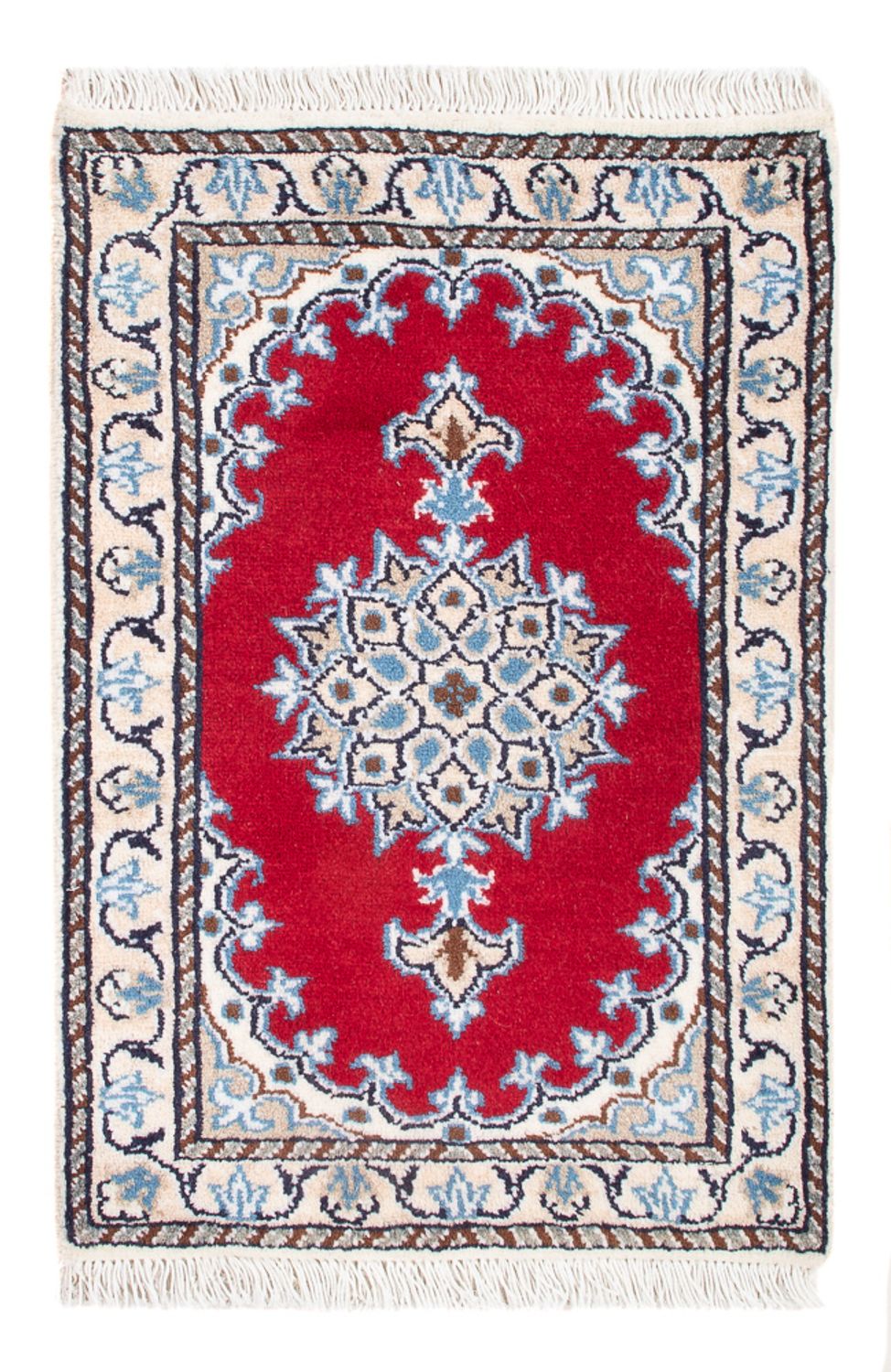 Tapis persan - Nain - Royal - 60 x 40 cm - rouge