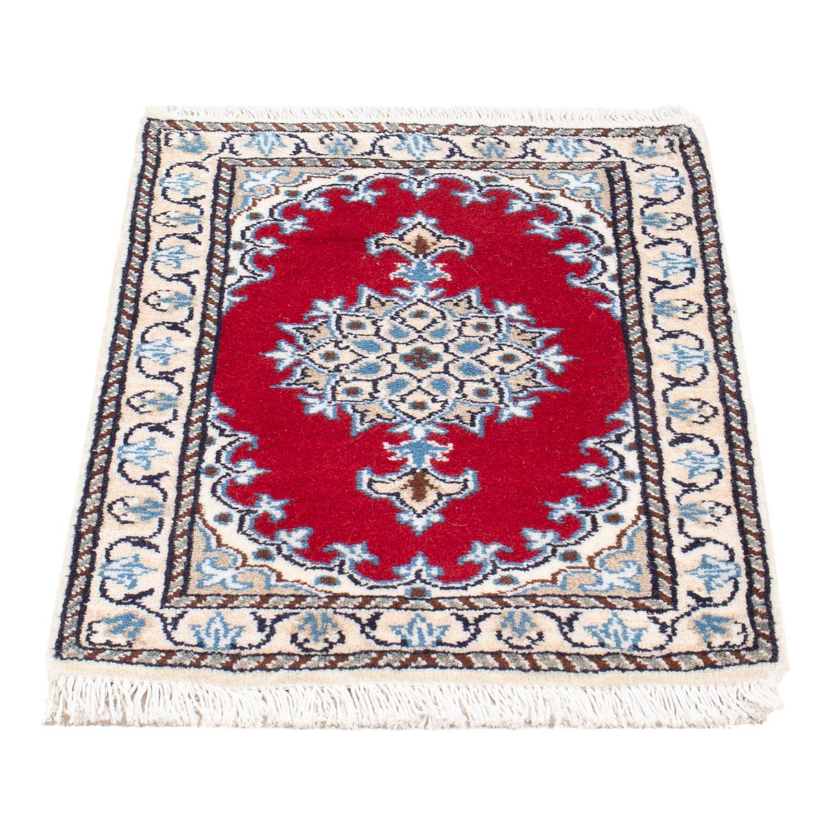 Tapis persan - Nain - Royal - 60 x 40 cm - rouge