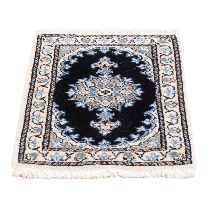 Tapis persan - Nain - Royal - 60 x 40 cm - bleu foncé