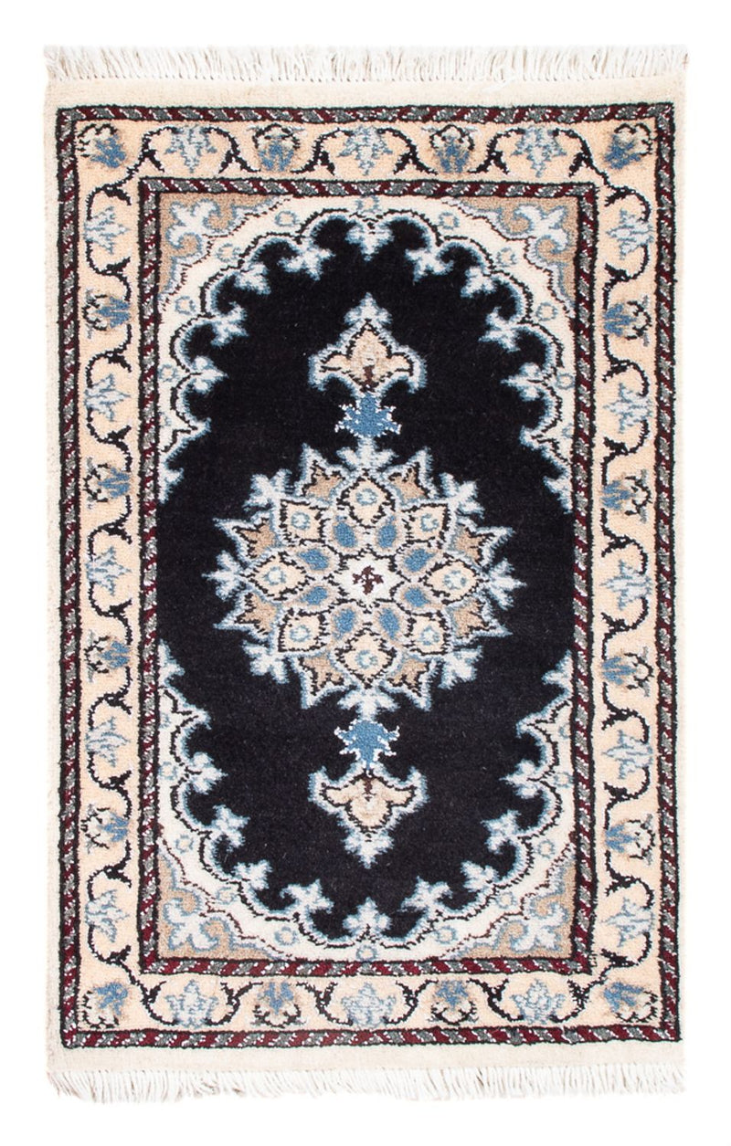 Tapis persan - Nain - Royal - 60 x 40 cm - bleu foncé