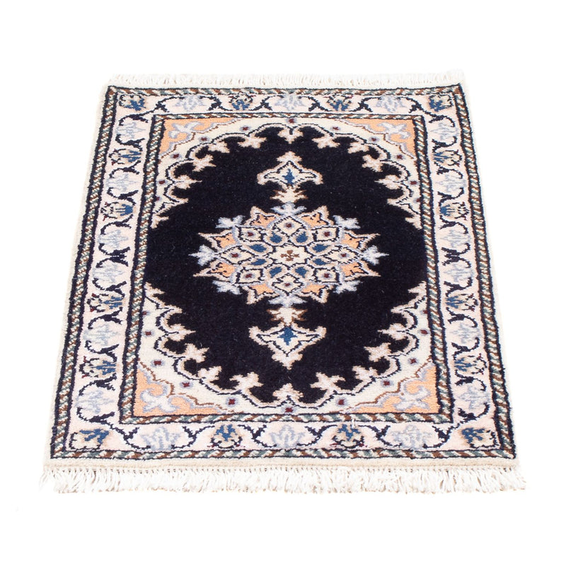 Tapis persan - Nain - Royal - 60 x 40 cm - bleu foncé