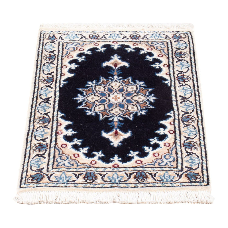 Tapis persan - Nain - Royal - 60 x 40 cm - bleu foncé