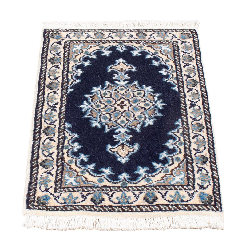 Tapis persan - Nain - Royal - 60 x 40 cm - bleu foncé