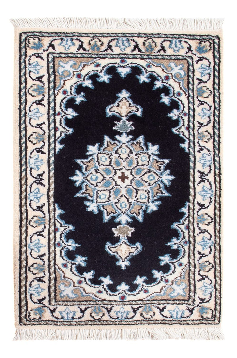 Tapis persan - Nain - Royal - 60 x 40 cm - bleu foncé