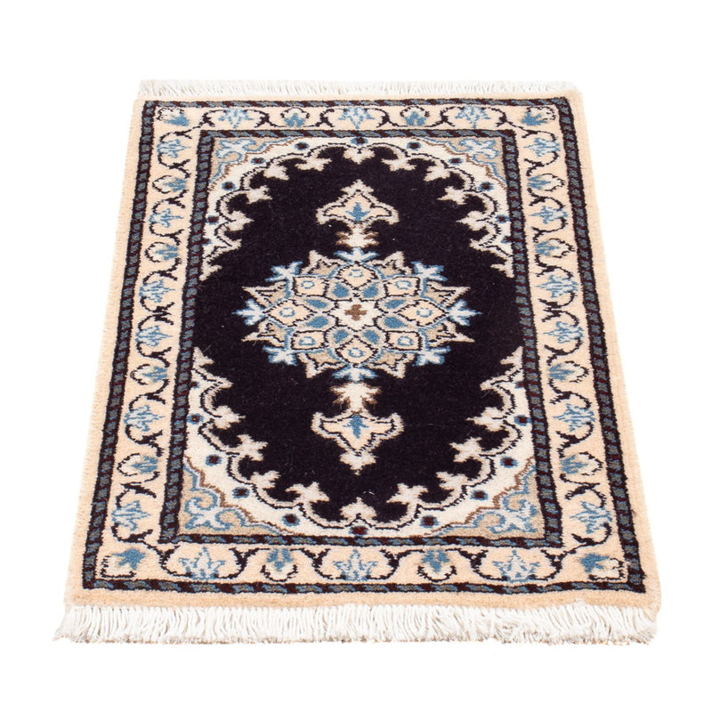 Tapis persan - Nain - Royal - 60 x 40 cm - bleu foncé