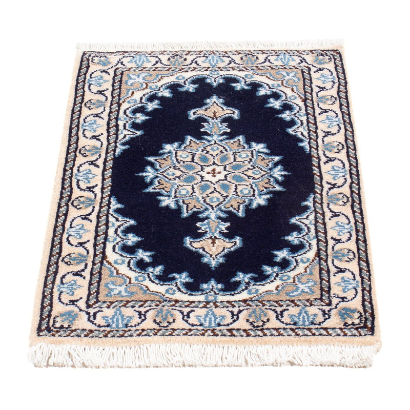 Tapis persan - Nain - Royal - 60 x 40 cm - bleu foncé