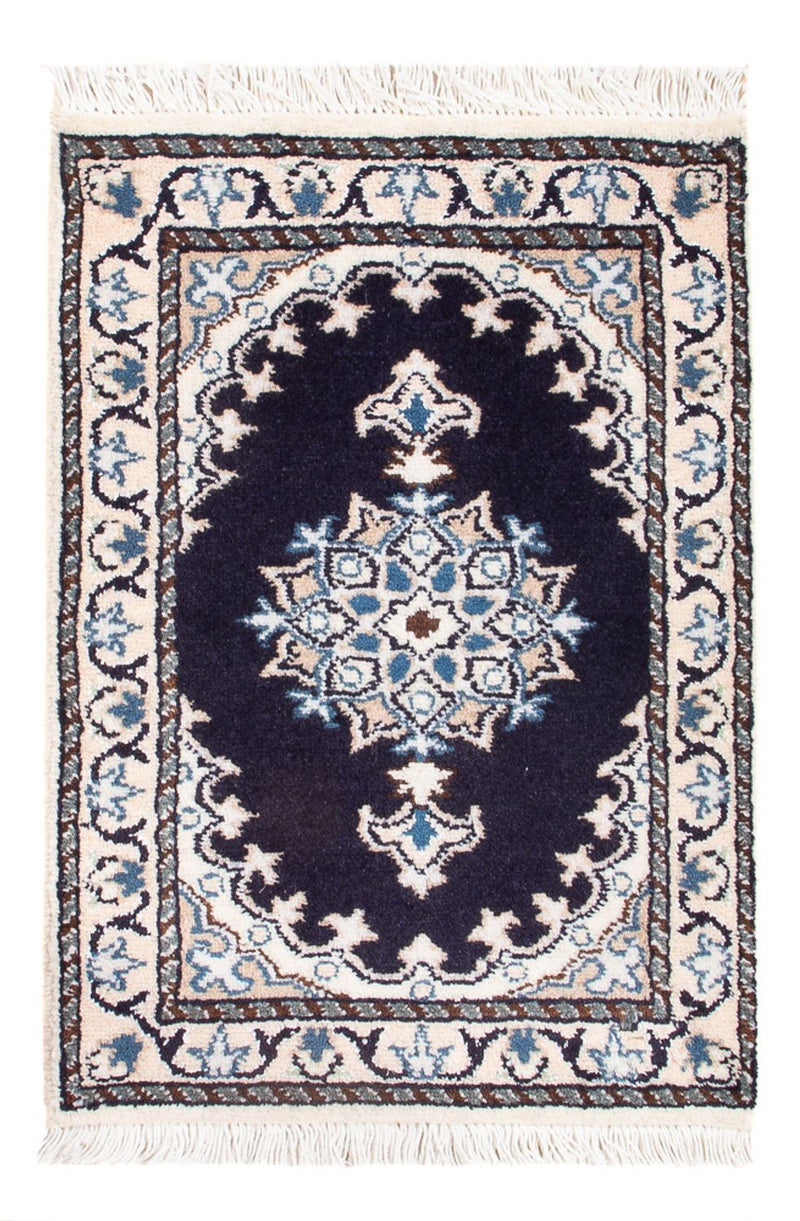 Tapis persan - Nain - Royal - 60 x 40 cm - bleu foncé