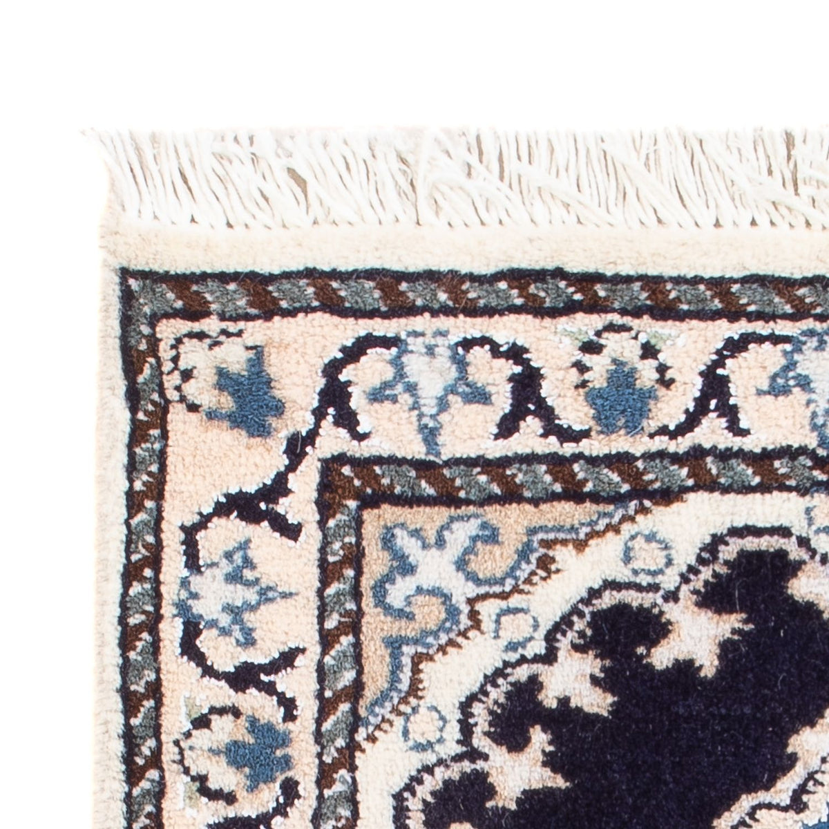 Tapis persan - Nain - Royal - 60 x 40 cm - bleu foncé