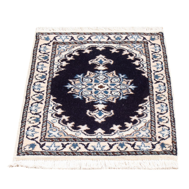 Tapis persan - Nain - Royal - 60 x 40 cm - bleu foncé