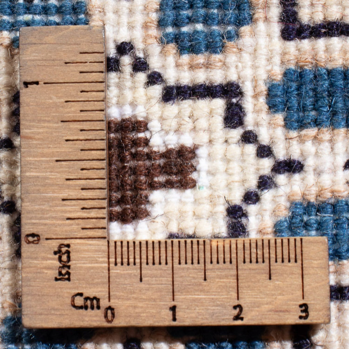 Tapis persan - Nain - Royal - 60 x 40 cm - bleu foncé