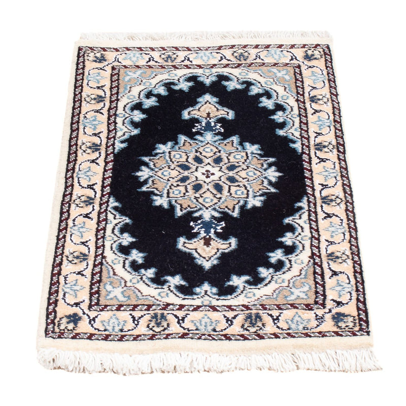 Tapis persan - Nain - Royal - 60 x 40 cm - bleu foncé