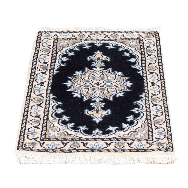 Tapis persan - Nain - Royal - 60 x 40 cm - bleu foncé