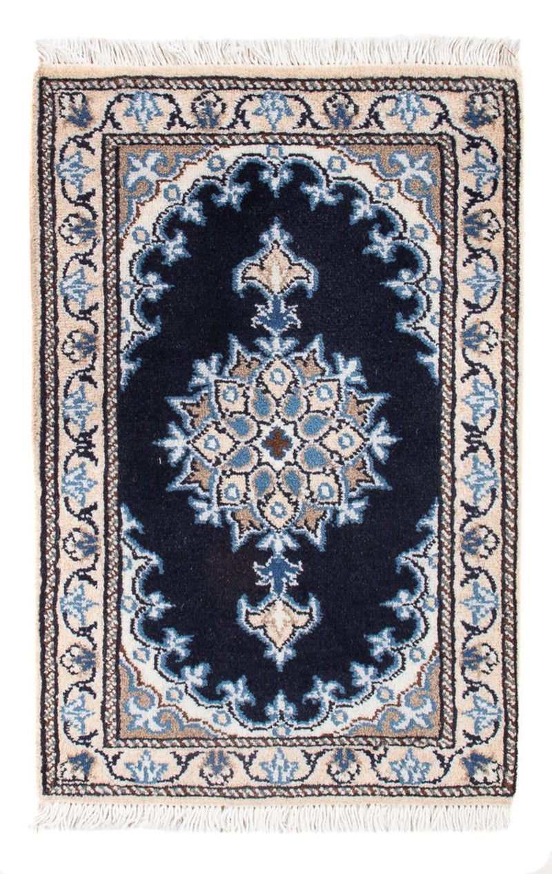 Tapis persan - Nain - Royal - 60 x 40 cm - bleu foncé