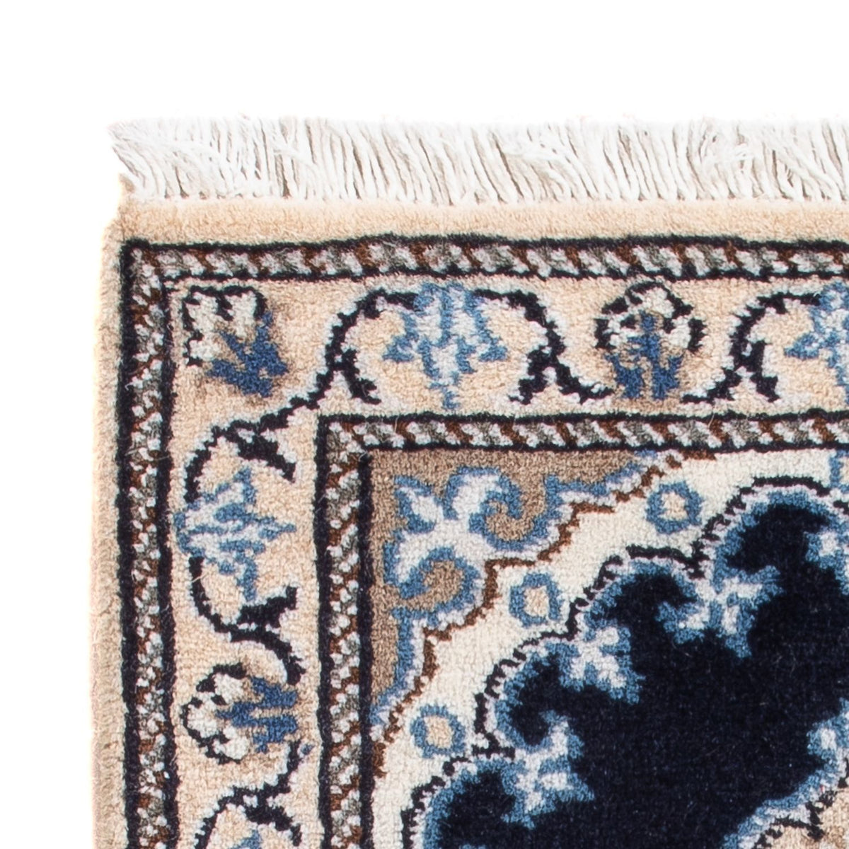 Tapis persan - Nain - Royal - 60 x 40 cm - bleu foncé