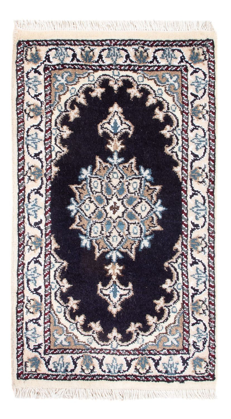 Tapis persan - Nain - Royal - 60 x 40 cm - bleu foncé