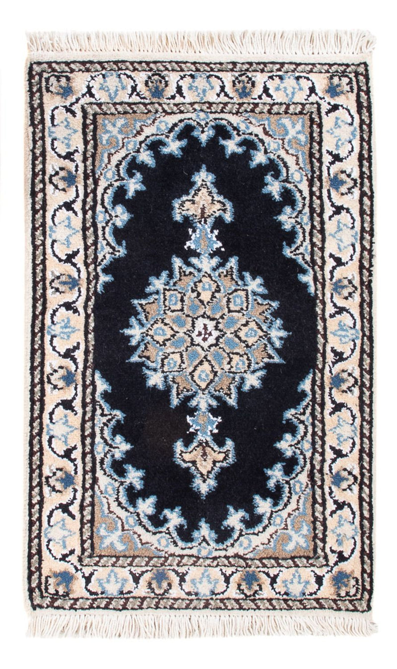Tapis persan - Nain - Royal - 60 x 40 cm - bleu foncé