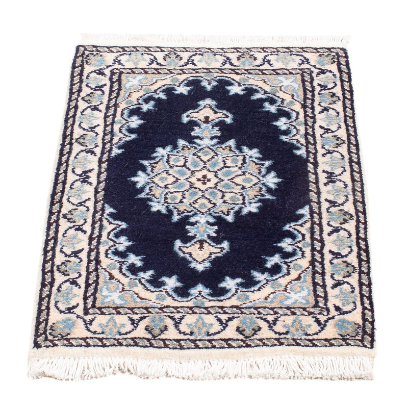 Tapis persan - Nain - Royal - 60 x 40 cm - bleu foncé