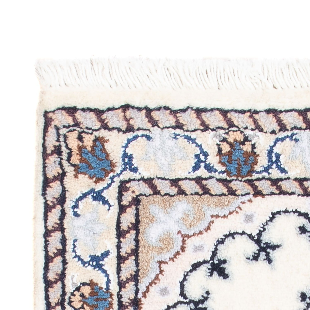 Tapis persan - Nain - Royal - 60 x 40 cm - crème