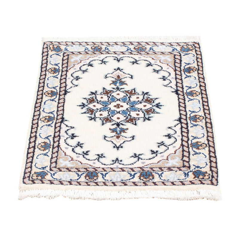 Tapis persan - Nain - Royal - 60 x 40 cm - crème