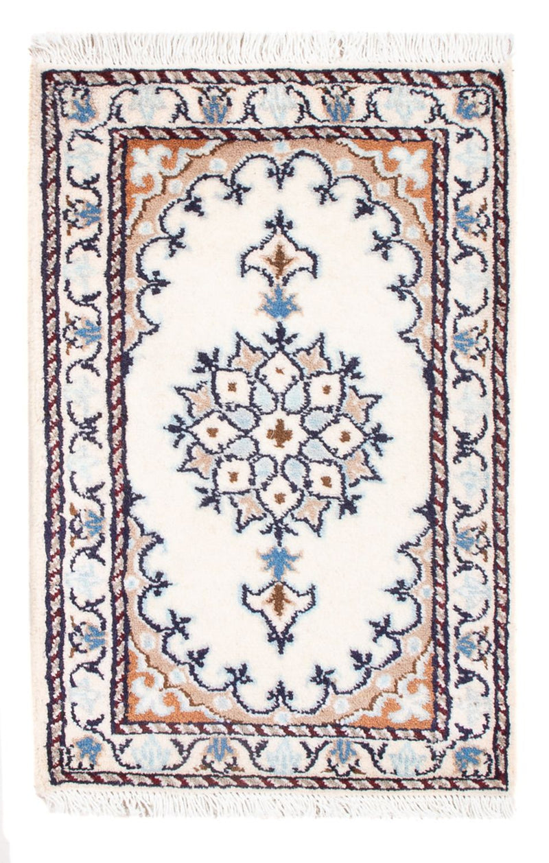 Tapis persan - Nain - Royal - 60 x 40 cm - crème