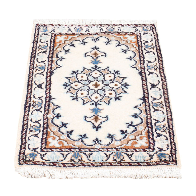 Tapis persan - Nain - Royal - 60 x 40 cm - crème