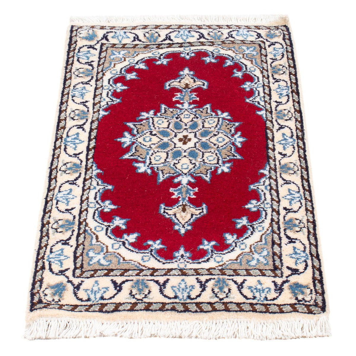 Tapis persan - Nain - Royal - 60 x 40 cm - rouge