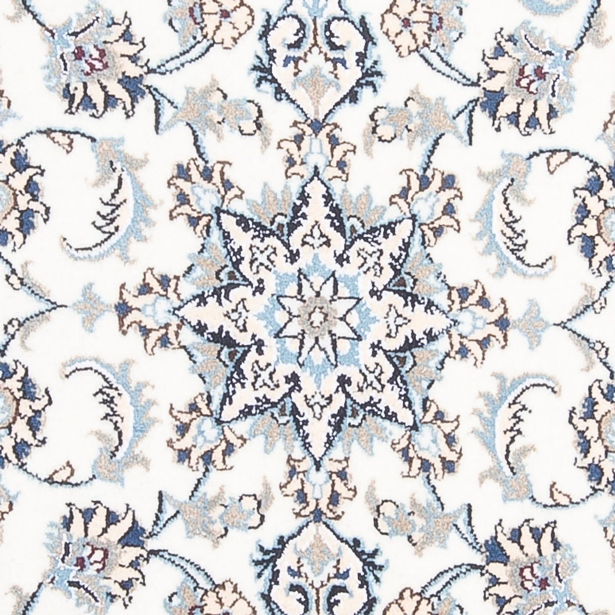 Tapis de couloir Tapis persan - Nain - 393 x 80 cm - argent