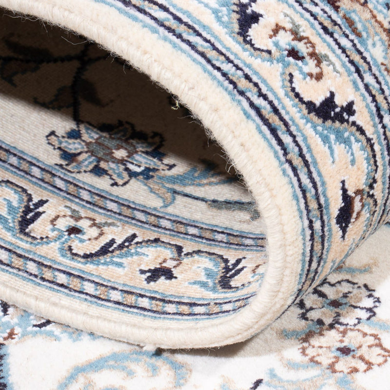 Tapis de couloir Tapis persan - Nain - 400 x 80 cm - argent