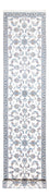 Tapis de couloir Tapis persan - Nain - 393 x 77 cm - argent