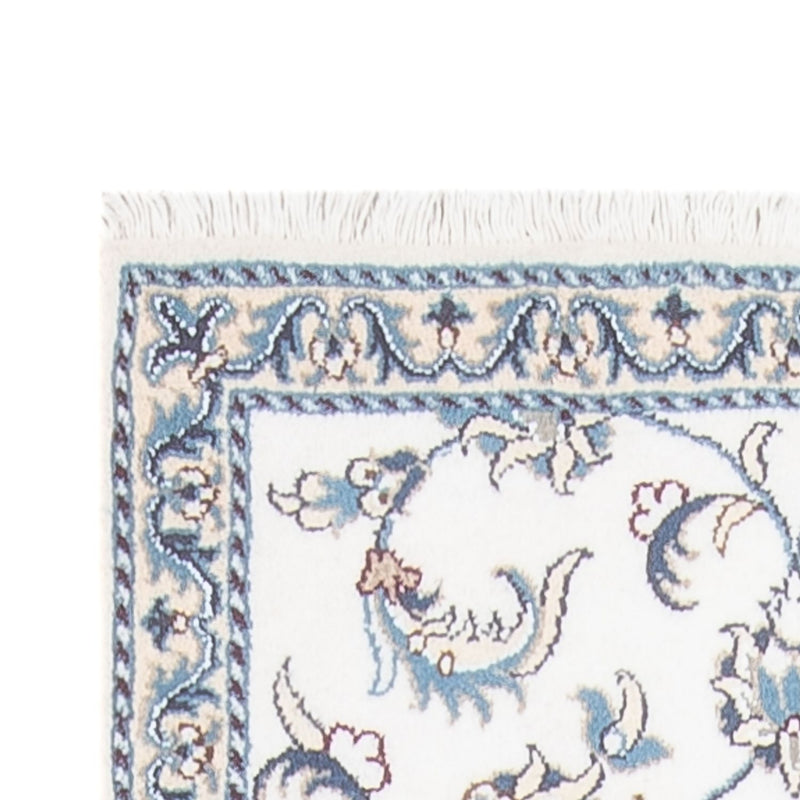 Tapis de couloir Tapis persan - Nain - 393 x 77 cm - argent