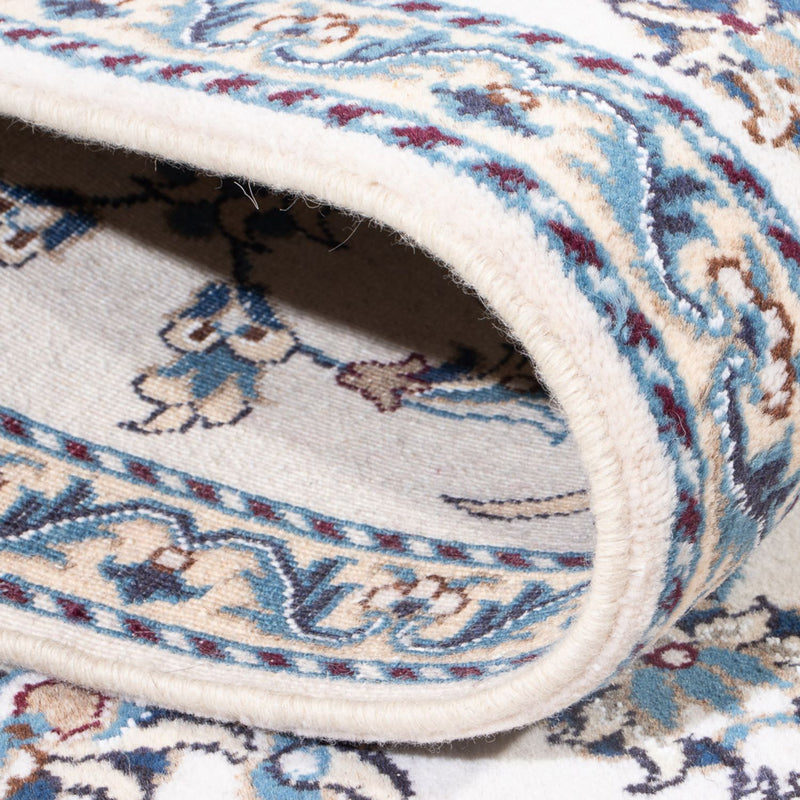 Tapis de couloir Tapis persan - Nain - 393 x 77 cm - argent