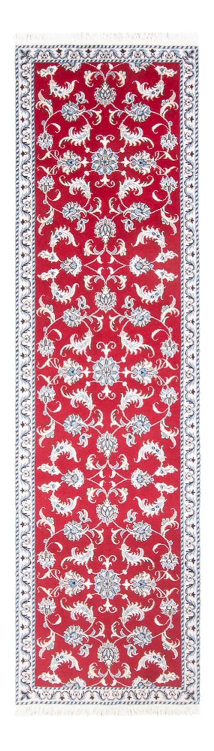 Tapis de couloir Tapis persan - Nain - 283 x 76 cm - rouge