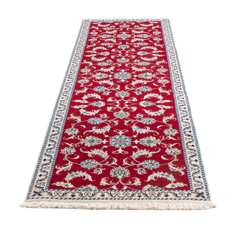 Tapis de couloir Tapis persan - Nain - 283 x 76 cm - rouge